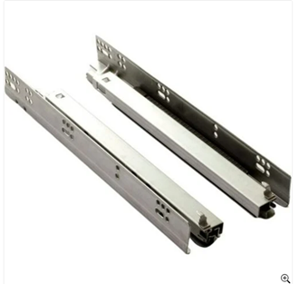 15 Inch Length VLS 2.0 Soft-Close Full Extension Undermount Slide for Up To 5/8 Inch Width Drawer Sides, 90 Pound Load Rating, Front Locking Devices Required, Zinc Plated Steel